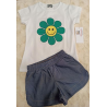 CONJUNTO CAMISETA/SHORT FLORES/FURGO