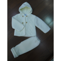 CONJUNTO MARFIL DE TRENCA CON PANTALÓN