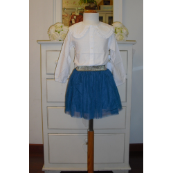 CONJUNTO BLUSA PLUMETI CON FALDA DE TUL