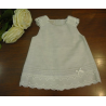 VESTIDO GRIS CON PUNTILLA