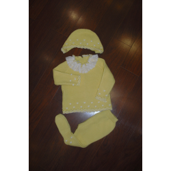 CONJUNTO 3PZAS PRIMERA PUESTA BODOQUES AMARILLO