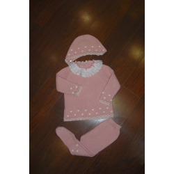 CONJUNTO 3PZAS PRIMERA PUESTA BODOQUES ROSA