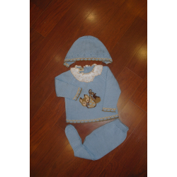 CONJUNTO 3PZAS PRIMERA PUESTA AZUL ANIMALITO