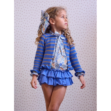CONJUNTO BLUSA-SHORT/FALDITA Y CHAQUETA CHILDREN CHOCOLATE