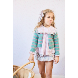 CONJUNTO BLUSA C/SHORT-FALDITA Y CHAQUETA VIENA