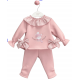 CONJUNTO SUDADERA C/LEGGINS Y CAMISETA ROSA EMPOLVADO