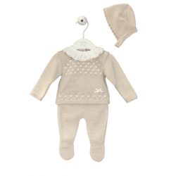 CONJUNTO 3PZAS. PRIMERA PUESTA ARENA/MARFIL