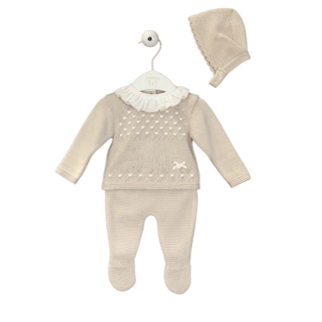 CONJUNTO 3PZAS. PRIMERA PUESTA ARENA/MARFIL