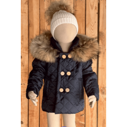 ABRIGO HUSKY UNISEX CAPUCHA PELO NATURAL