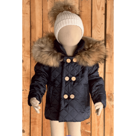 ABRIGO HUSKY UNISEX CAPUCHA PELO NATURAL