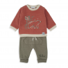 CONJUNTO SUDADERA C/PANTALÓN OSOS CORAL-AMARILLO UNISEX