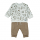 CONJUNTO SUDADERA C/PANTALÓN ARENA-CAMEL PERRITOS UNISEX