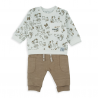 CONJUNTO SUDADERA C/PANTALÓN ARENA-CAMEL PERRITOS UNISEX