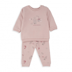 CONJUNTO SUDADERA C/PANTALÓN ANIMALITOS ROSA