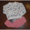 CONJUNTO SUDADERA C/ LEGGINS ROSA-BLANCO