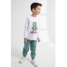 CONJUNTO CAMISETA-PANTALÓN-SUDADERA VERDE/BLANCO UNISEX