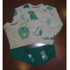CONJUNTO SUDADERA-PANTALÓN-CAMISETA  DINO VERDE/CRUDO UNISEX