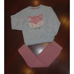 CONJUNTO SUDADERA C/LEGGINS VERDE-ROSA