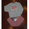 CONJUNTO SUDADERA C/LEGGINS VERDE-ROSA