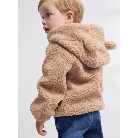 CHAQUETÓN PELO C/CAPUCHA ARENA UNISEX