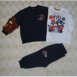 CONJUNTO SUDADERA C/JOGGING Y CAMISETA MARINO  UNISEX