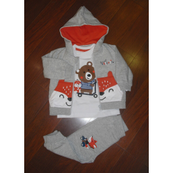 CONJUNTO SUDADERA C/JOGGING Y CAMISETA  GRIS  UNISEX