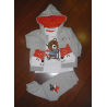 CONJUNTO SUDADERA C/JOGGING Y CAMISETA  GRIS  UNISEX