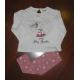 CONJUNTO CAMISETA C/LEGGINS ROSA ESTRELLAS CONEJITA