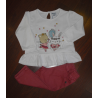 CONJUNTO CAMISETA C/PANTALÓN ROSA OSITAS