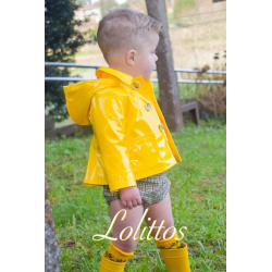 ABRIGO EVASÉ ACHAROLADO AMARILLO FORRADO EN PELITO UNISEX