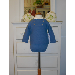 CONJUNTO CAMISA CON RANITA Y JERSEY AZULÓN