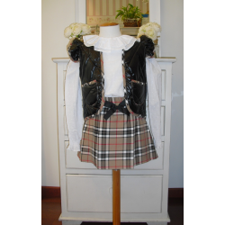 CONJUNTO BLUSA CON FALDA-PANTALÓN Y CHALECO CUADROS BURBERRY