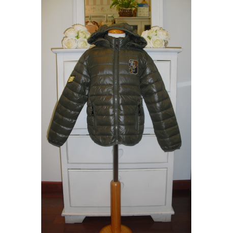 CHAQUETÓN HUSKY UNISEX  VERDE PARCHES