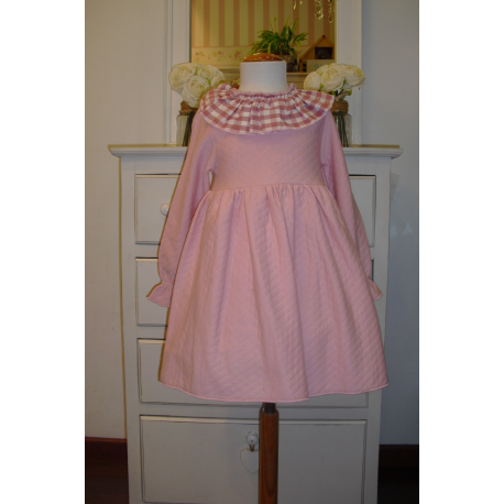 VESTIDO AFELPADO VUELO ROSA EMPOLVADO