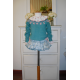 CONJUNTO BLUSA C/SHORT-FALDITA Y JERSEY VERDEAGUA ROSA