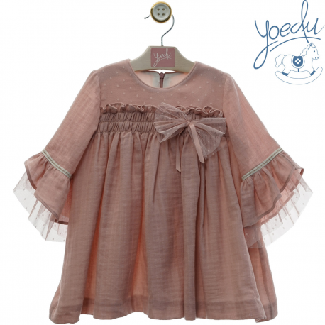 VESTIDO ROSA EMPOLVADO VUELO