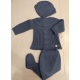 CONJUNTO PRIMERA PUESTA 3 PZAS. CANESÚ AZUL INDIGO