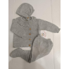 CONJUNTO PRIMERA PUESTA CHAQUETA-POLAINA-CAPOTA GRIS